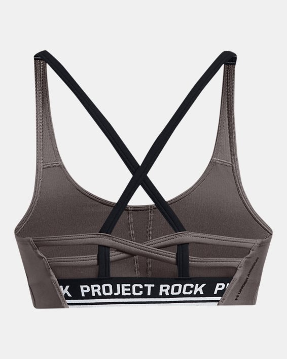 Women's Project Rock All Train Crossback Bra in Brown image number 10